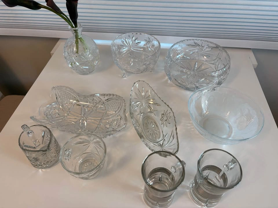 Vintage Set of Glass and Crystal Bowl Collection - photo 2