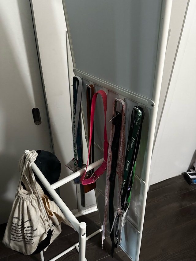 Full Length Standing Mirror with Storage Hooks - photo 3