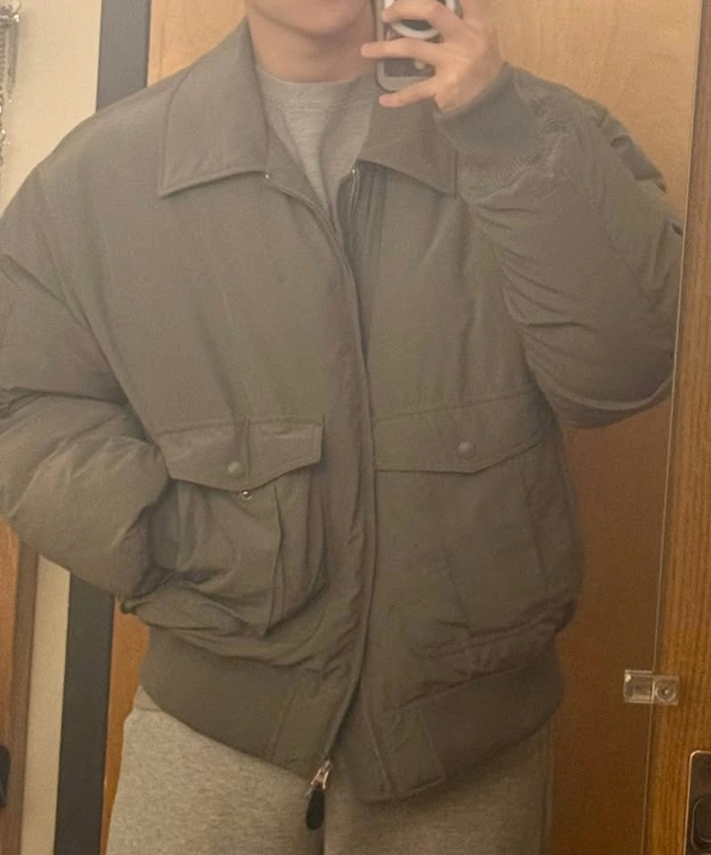 Grey puffer jacket Medium size - photo 2