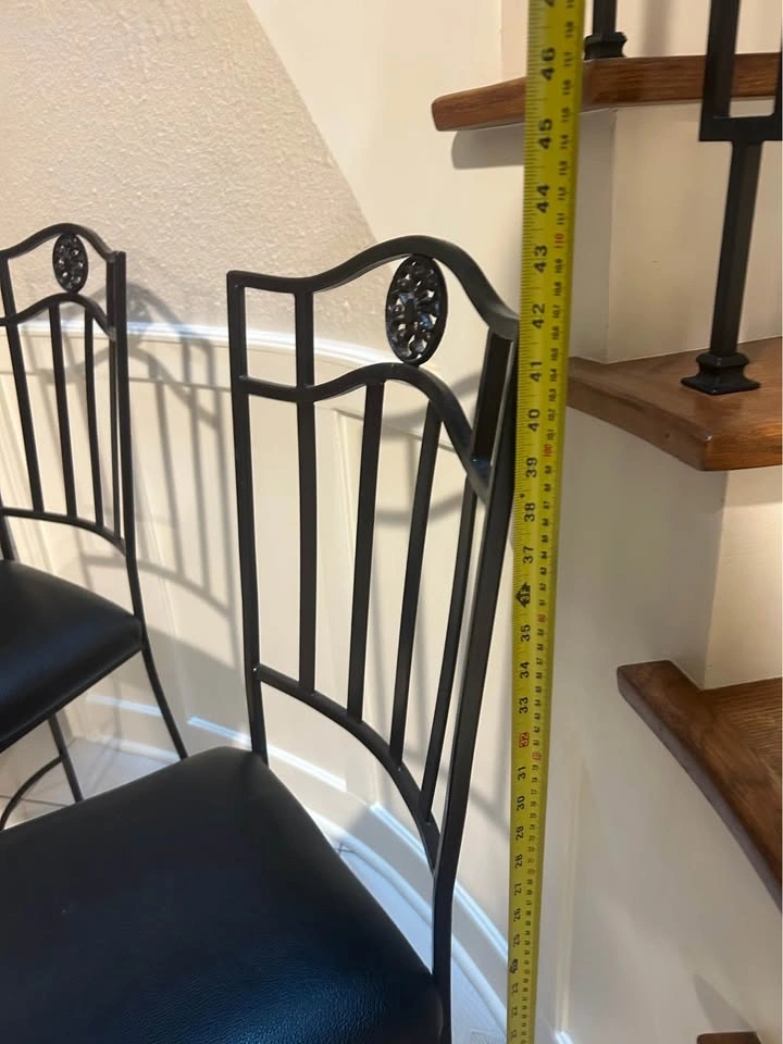 Set of 2 Metal Bar Stools - photo 5