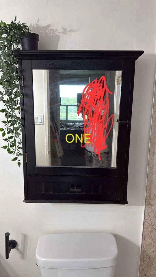 Vanity with quartz countertop + Black Mirrored Medicine Cabinet - photo 4