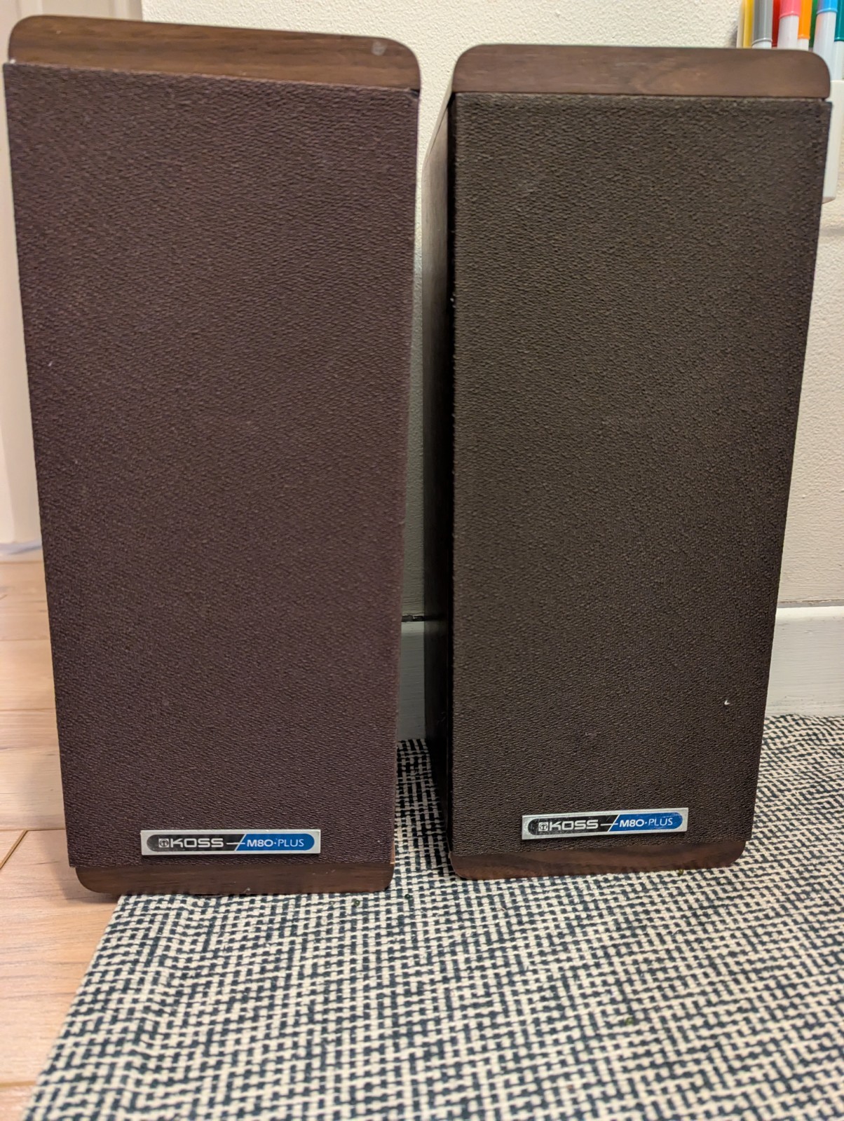 Vintage Koss Dyna-Mite M/80 Plus Bookshelf Speakers