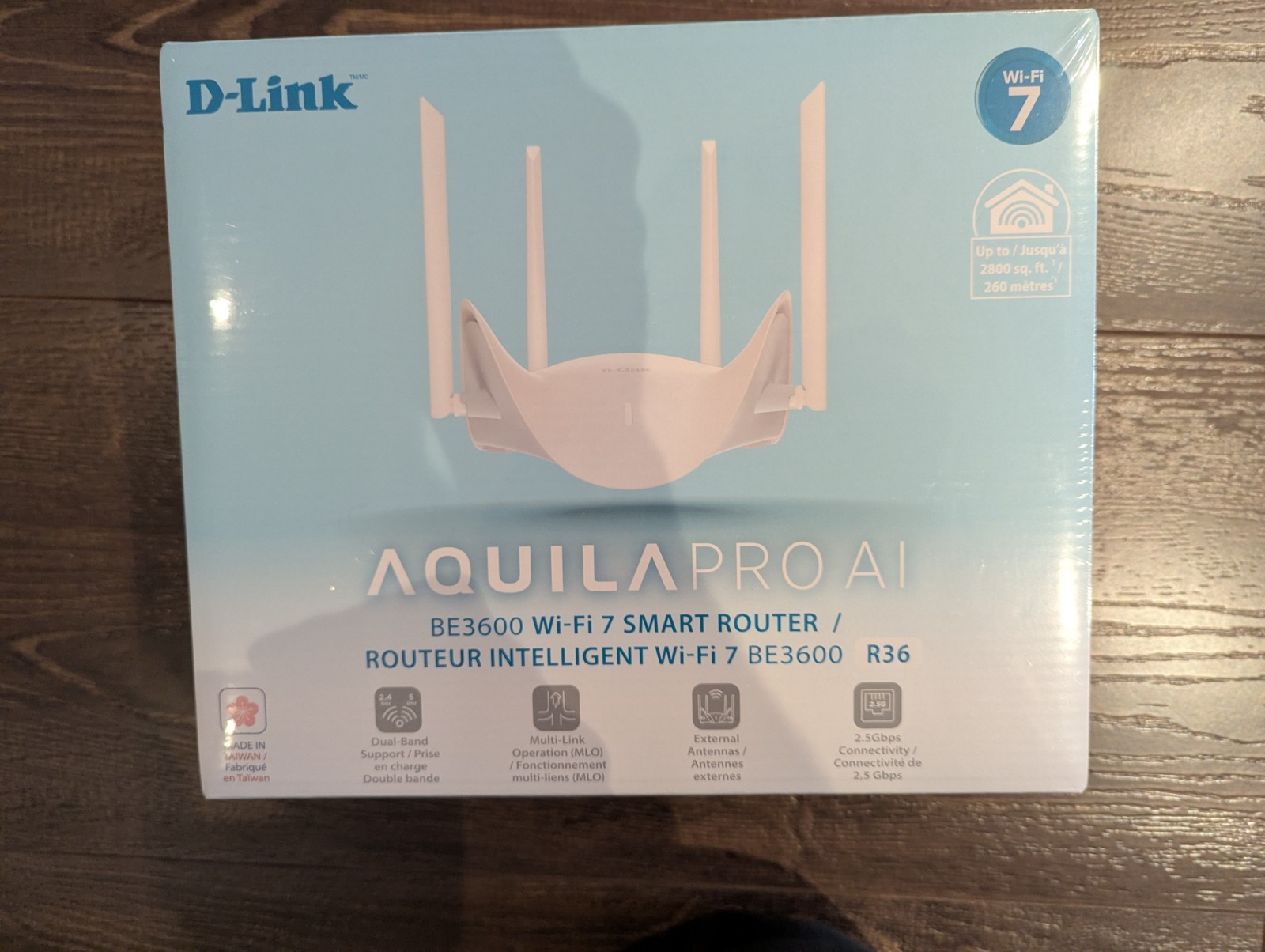 D-Link AQUILA PRO AI BE3600 Wi-Fi 7 Smart Router 2.5Gbe