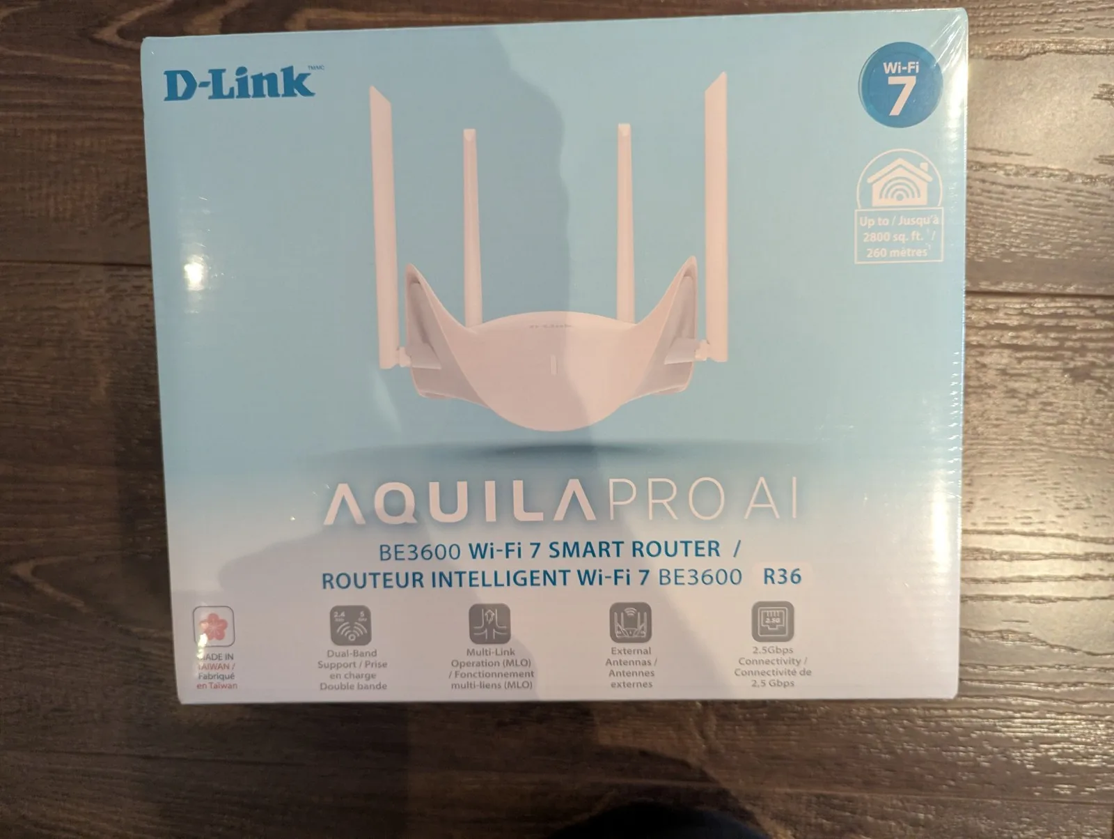 D-Link AQUILA PRO AI BE3600 Wi-Fi 7 Smart Router 2.5Gbe