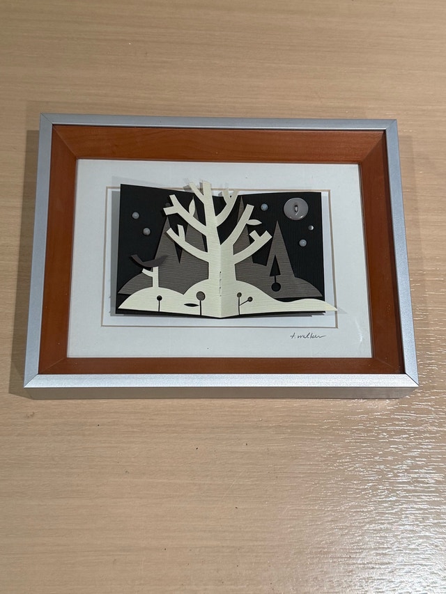 T. Walker Signed 3D Paper Art Shadow Box