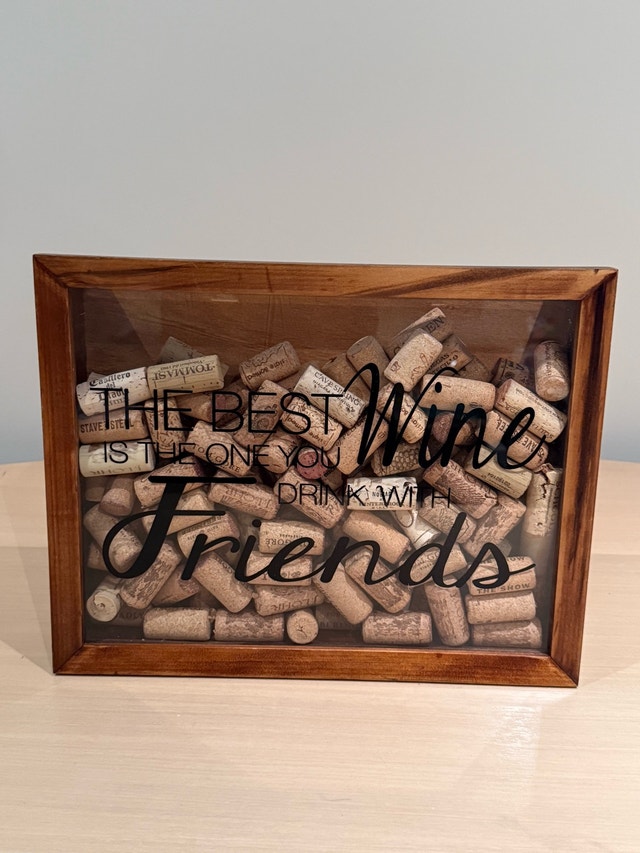 Wooden Wine Cork Shadow Box - photo 5