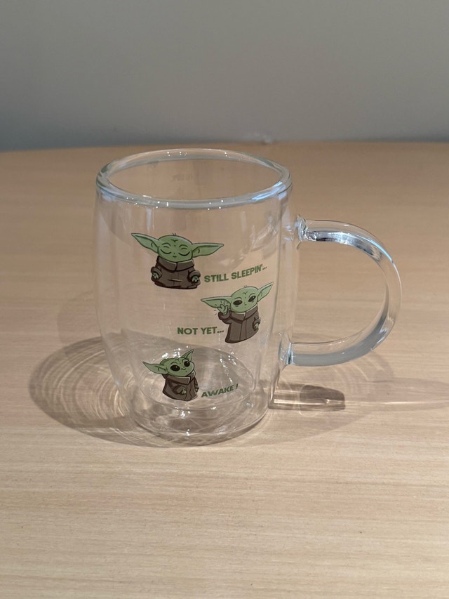Star Wars The Mandalorian Grogu Double Wall Glass Mug