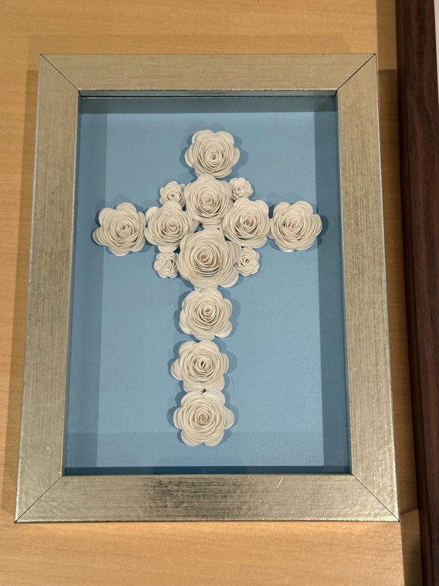Floral Wall Art and Cross Shadow Box - photo 3