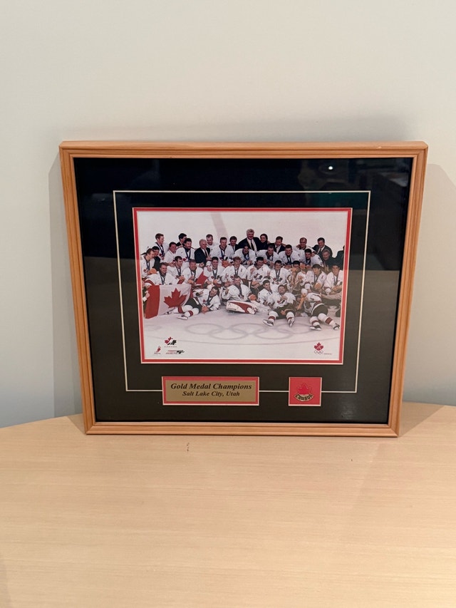 Team Canada 2002 Gold Medal Framed Photo