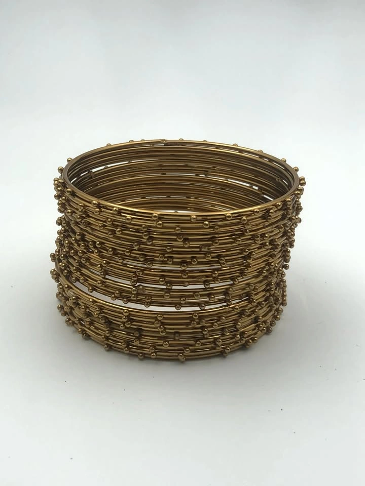 Matte Gold Oxidized Bangles - Elegant Churi Set - photo 2
