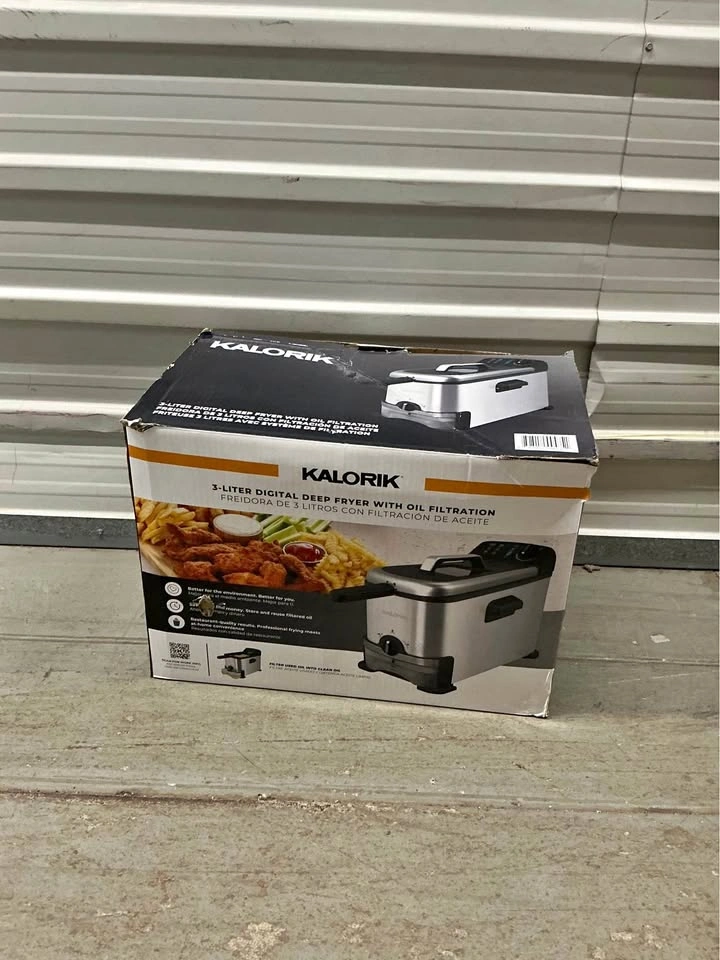 Kalorik 3-Liter Digital Deep Fryer with Oil Filtration