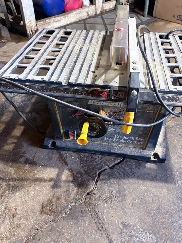 10” master craft bench saw