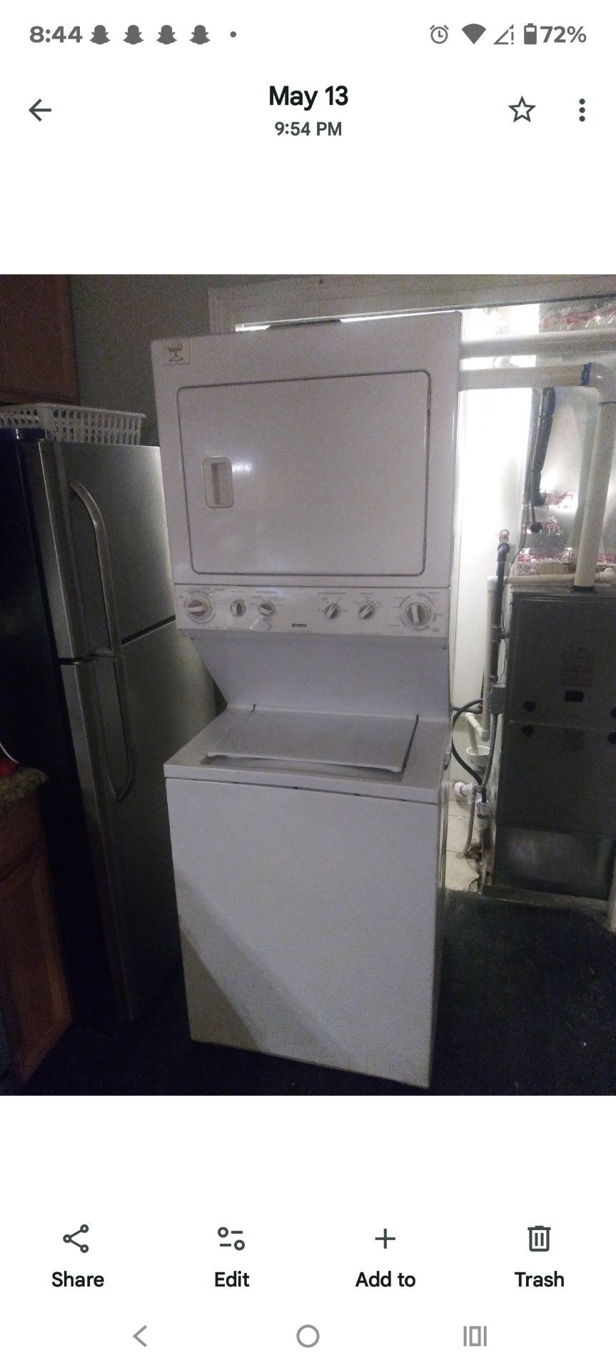 Slightly Used Gas Stackable Washer & Dryer – Fully Working! - photo 3