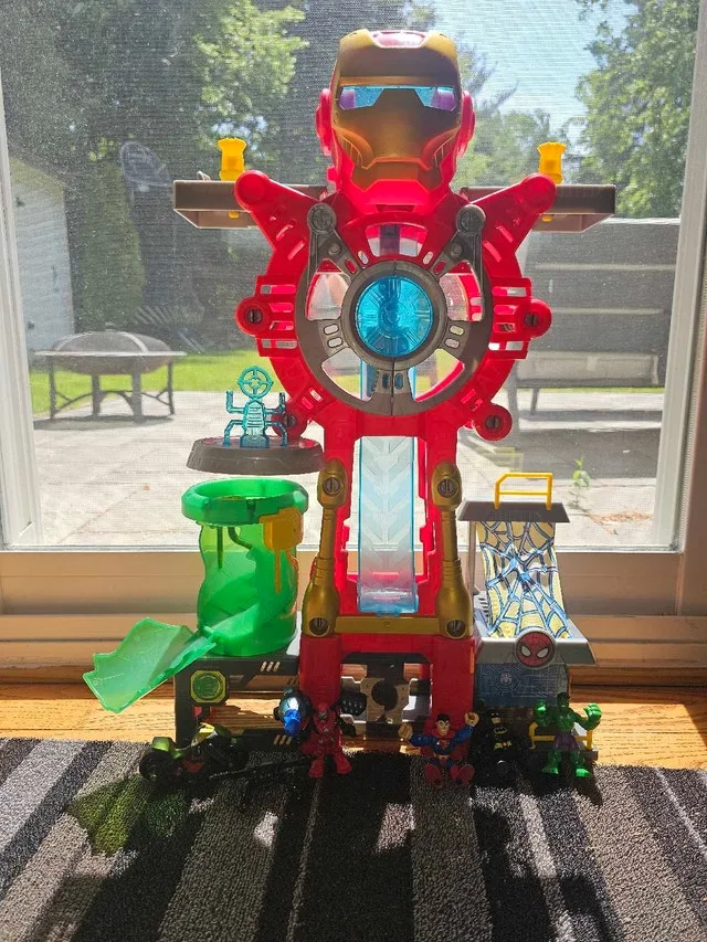 Playskool Heroes Marvel Iron Man Headquarters Playset — Complete