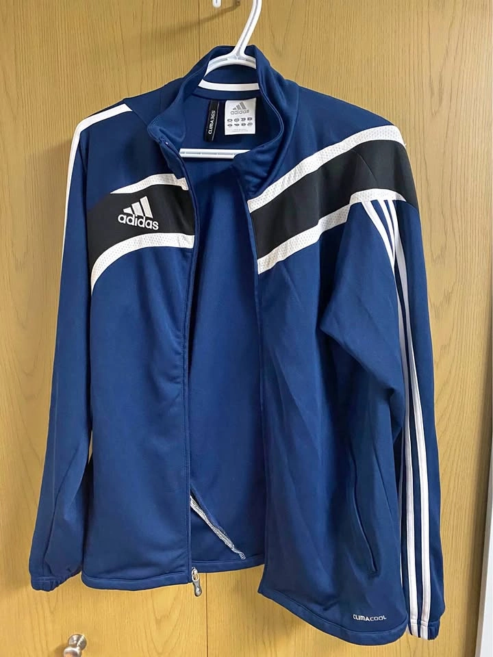 Adidas Striped Zip Up Jacket (Small)