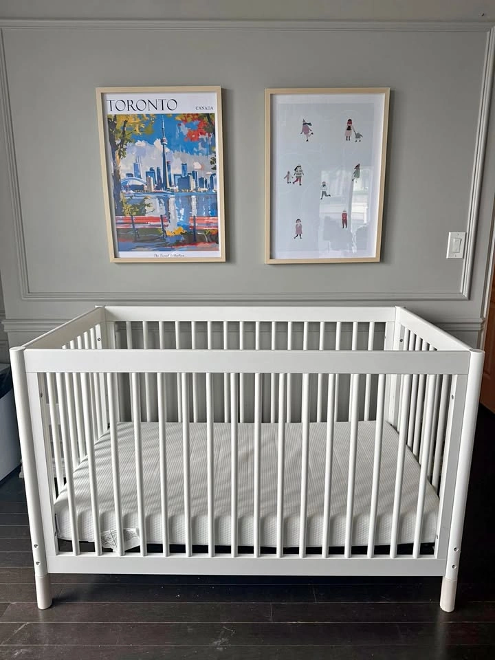 Babyletto Crib with Mattress and Toddler Rail