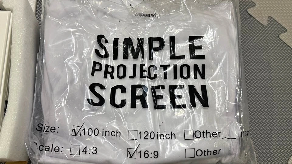 Eokeiy Projector with 100 inch 16:9 Projection Screen