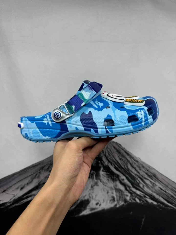 Crocs x BAPE Classic Clog Blue Camo (No Box Cheaper) - photo 2