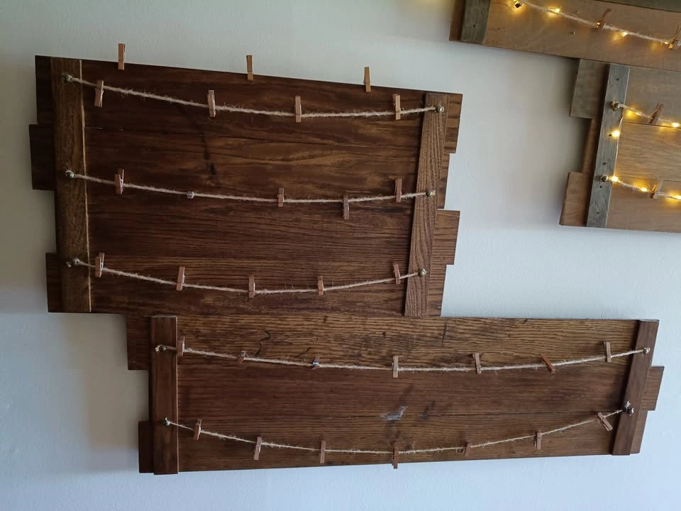 Picture Photo Display Frames, 3-panel Wooden with Lights - photo 3