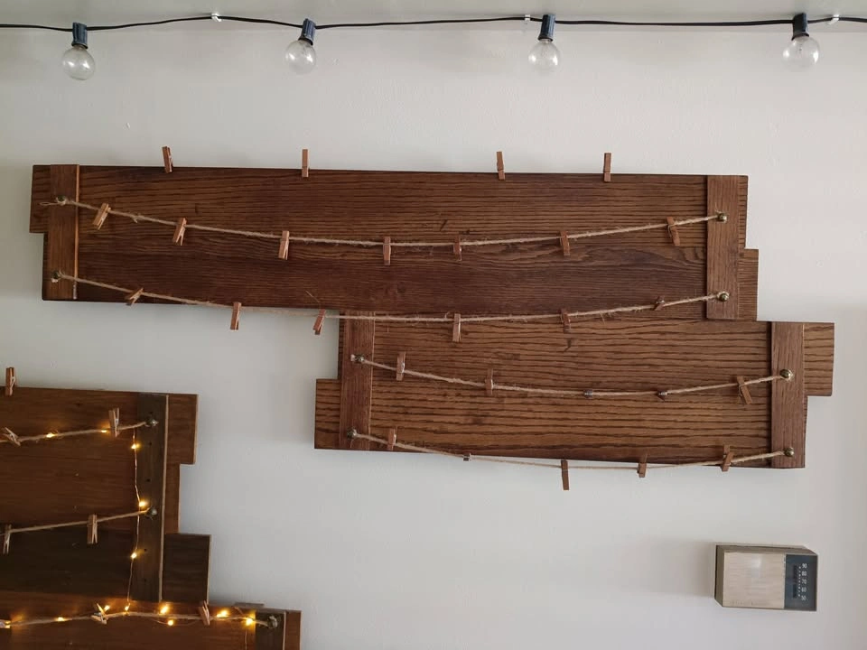 Picture Photo Display Frames, 3-panel Wooden with Lights - photo 4