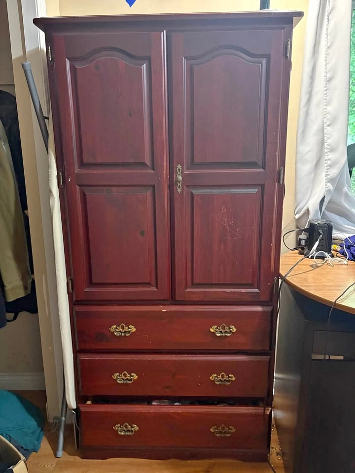 Solid Wood Armoire / Wardrobe (lots of storage)