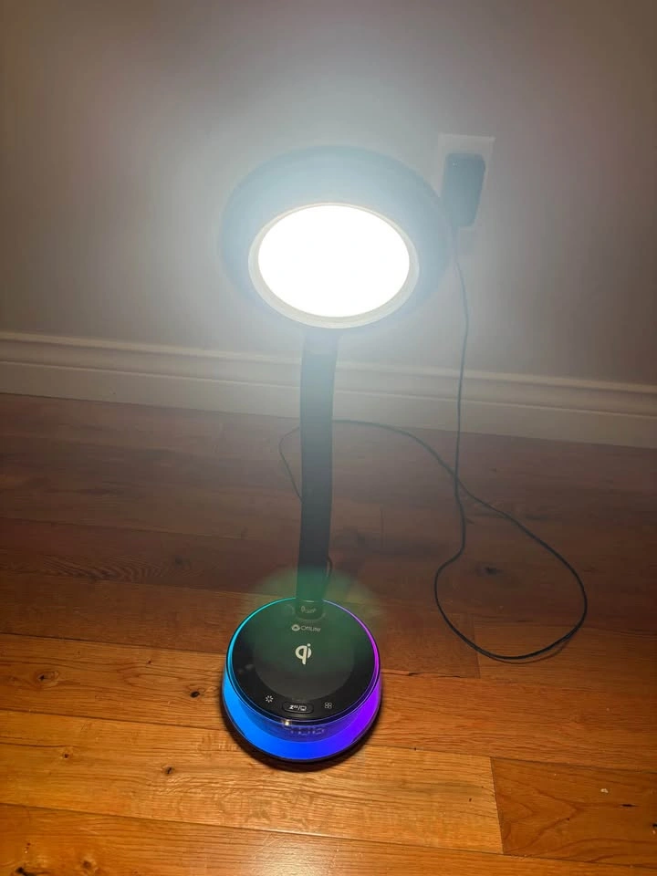 OttLite Desk Lamp with Wireless Charging + Clock - photo 3