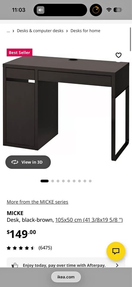 IKEA MICKE Desk (black)