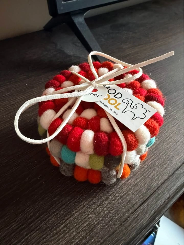 Hand-Felted Wool Coaster Set (4-Pack) - photo 4