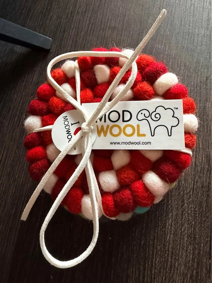 Hand-Felted Wool Coaster Set (4-Pack) - photo 5