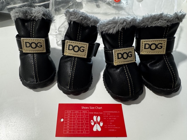 Bundle of boots for a small dog