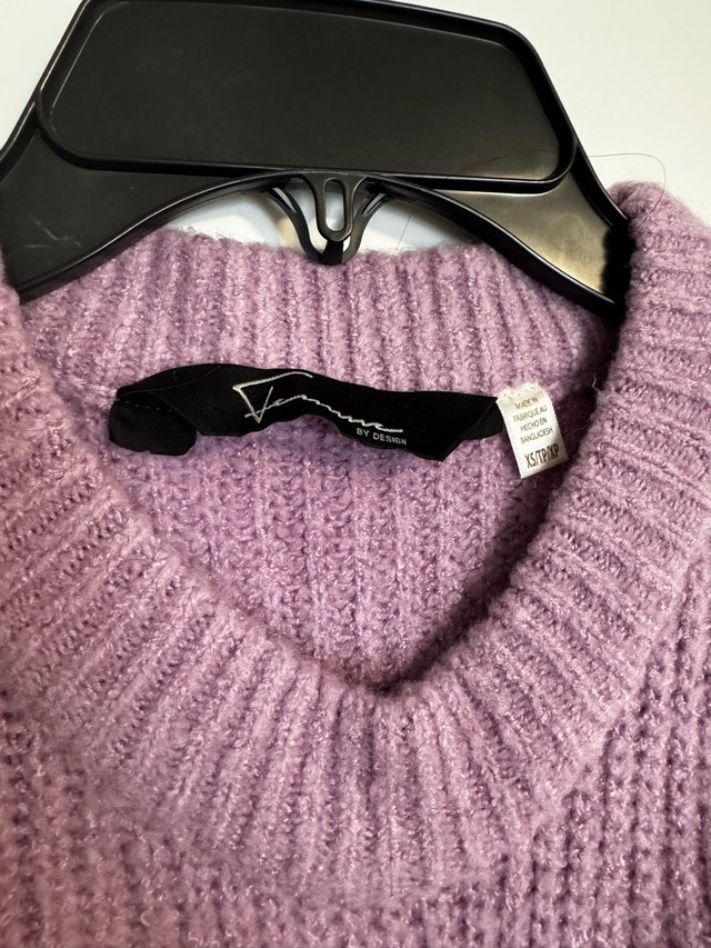 Femme Purple Puff Sleeve Sweater - photo 3