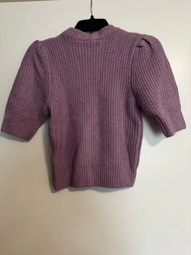 Femme Purple Puff Sleeve Sweater - photo 4