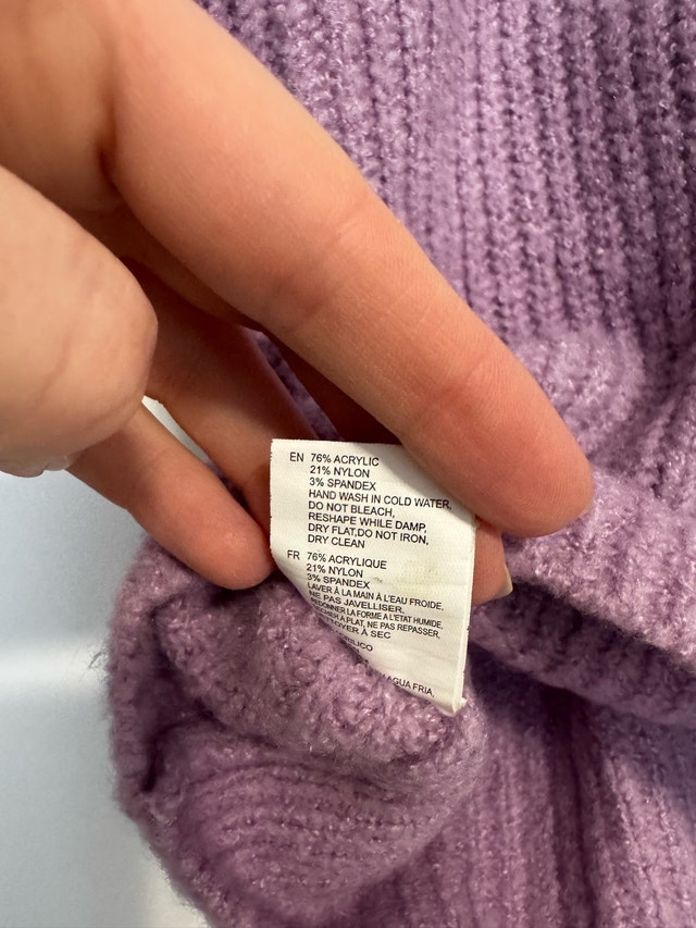 Femme Purple Puff Sleeve Sweater - photo 5