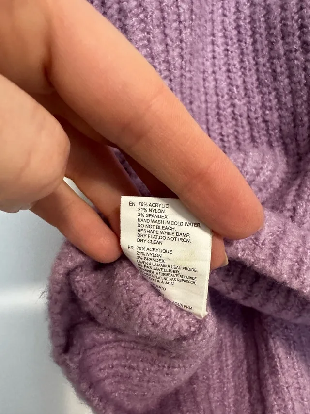 Femme Purple Puff Sleeve Sweater - photo 5