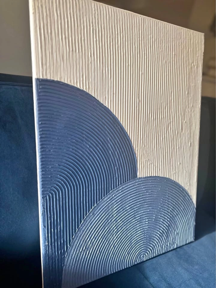 Textured wall art on canvas