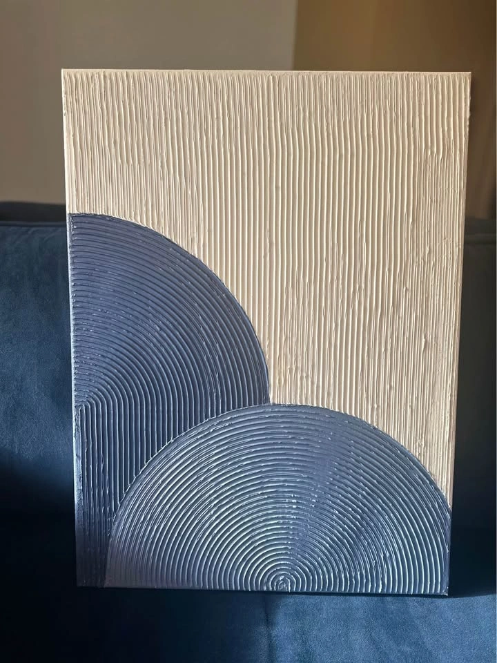 Textured wall art on canvas - photo 3