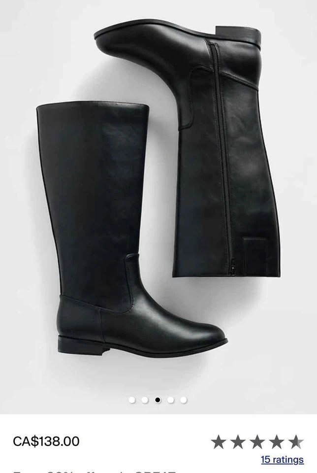 Woman's boots (vegan leather riding boots) - photo 4