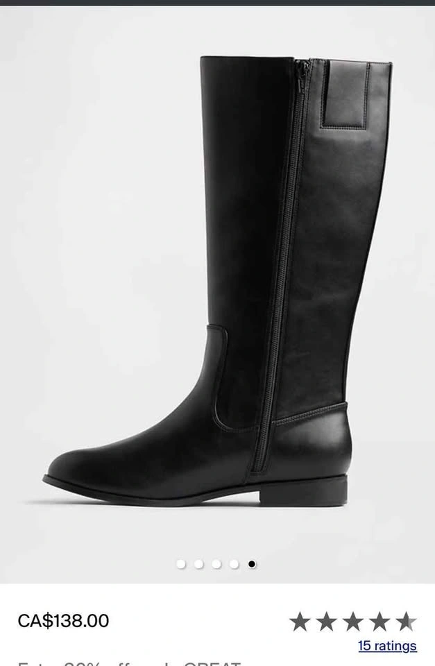 Woman's boots (vegan leather riding boots) - photo 5