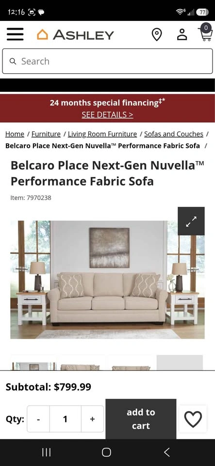 Ashley Sofa Couch Set - photo 4