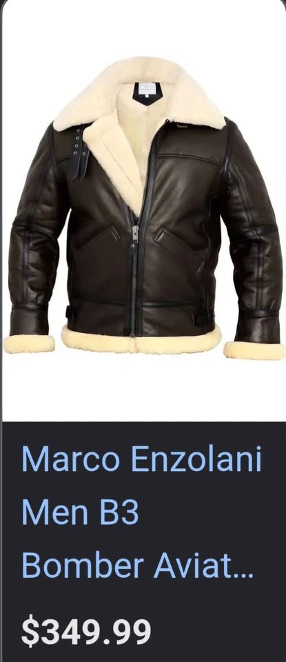 GENUINE LEATHER Marco Enzolani Bomber Aviator Jacket - photo 2