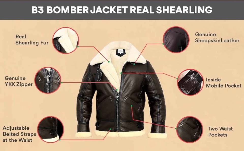 GENUINE LEATHER Marco Enzolani Bomber Aviator Jacket - photo 4