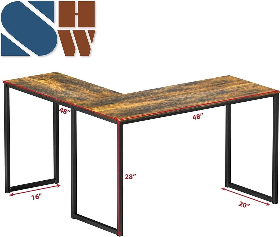 NEW 48-Inch L Shaped Brown Office Desk - photo 2