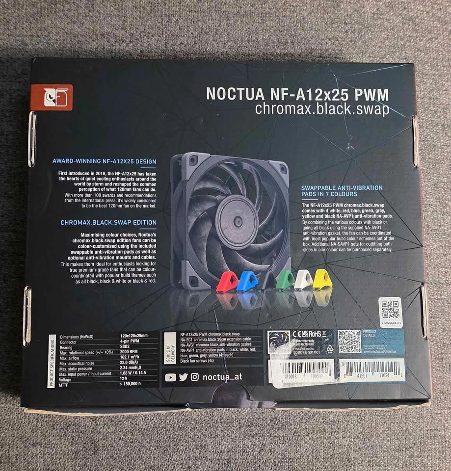 Noctua NF-A12x25 PWM Chromax Black Fan - photo 5