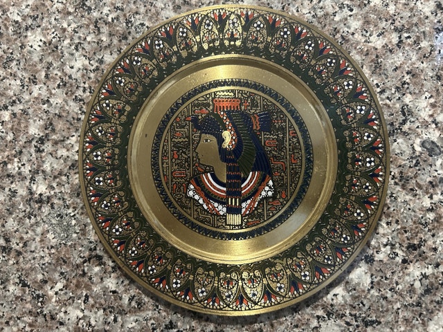 Decorative Egyptian brass plaques, Tutankhamen, Isis - photo 3