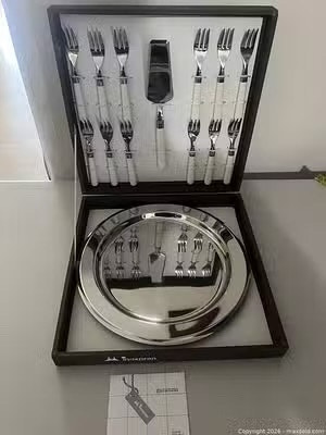 Inoxpran 14-Piece Stainless Steel Desert, Cake, Serving Set