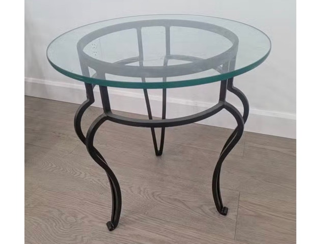 20 in. Clear Round Glass Table Top, 1/2 in Tempered