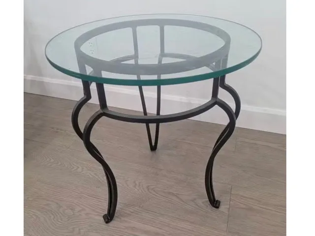 20 in. Clear Round Glass Table Top, 1/2 in Tempered