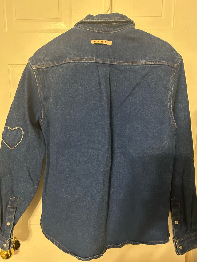 Marni Men’s Bleached Organic Denim Shirt (Jacket) 38 - photo 2