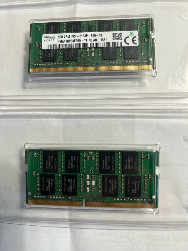 Computer memory 2 X 8GB RAM