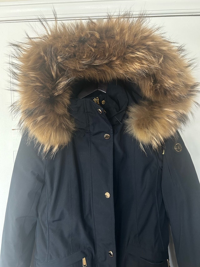 MICHAEL KORS Down filled, Asiatic fur trimmed, winter coat XS - photo 3